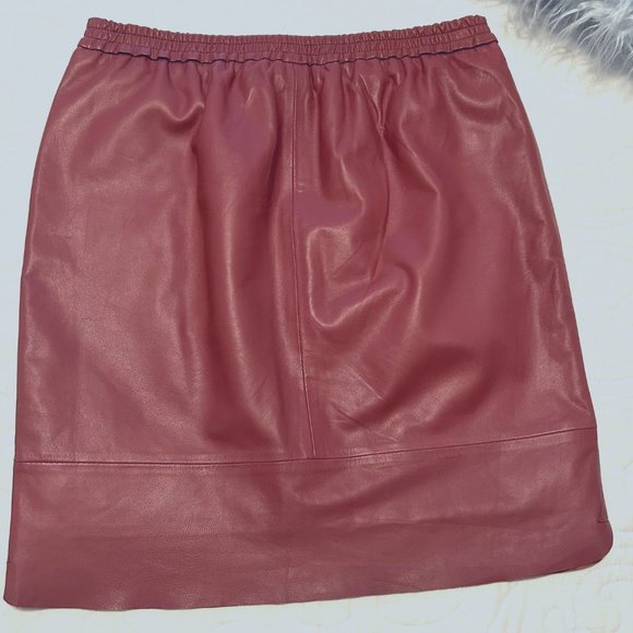 Soft Goat Leather Skirt w/Pockets, COSTER COPENHAGEN Denmark Euro Sz 36; US 6 - Picture 4 of 7